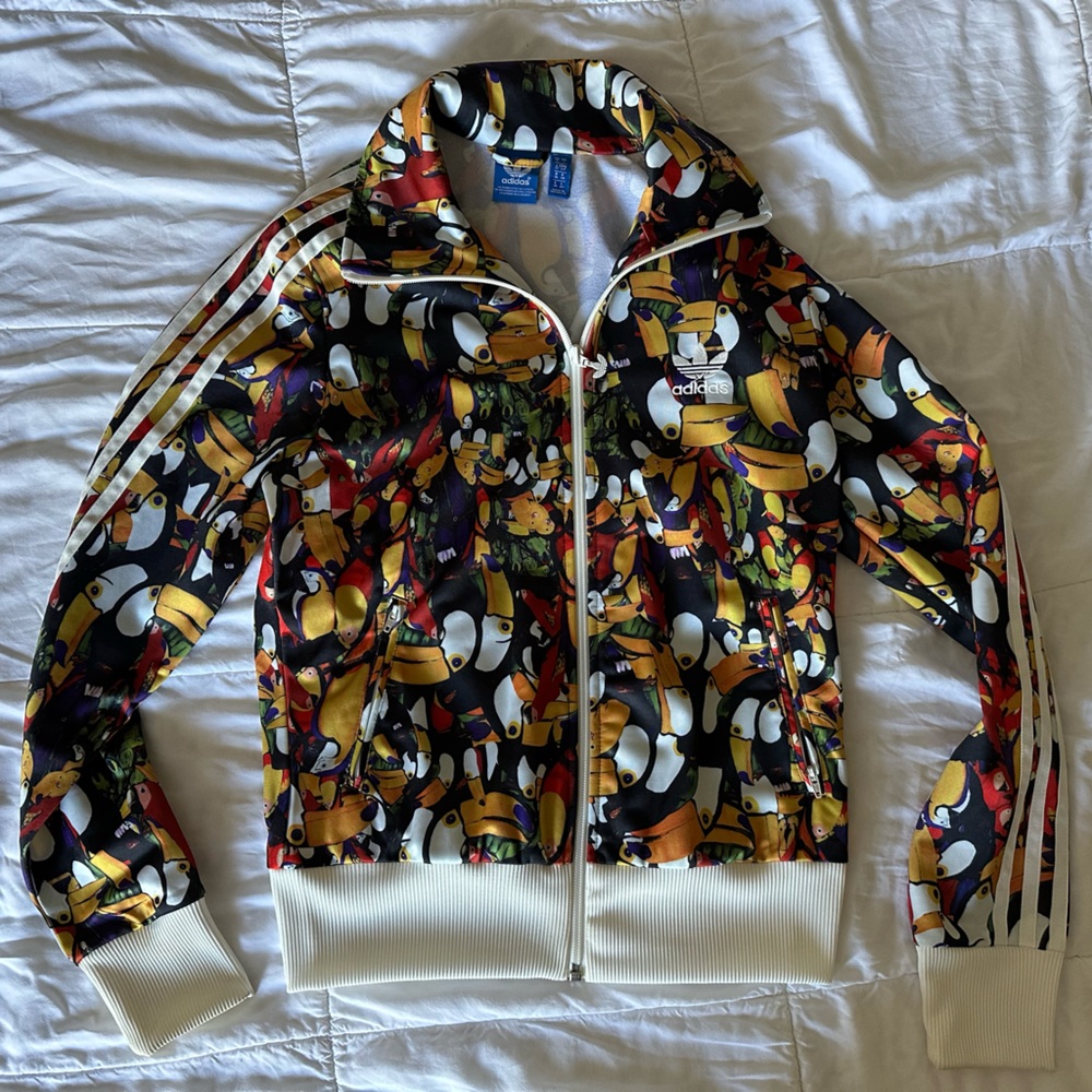 Adidas X Farm Tucanario TT Trefoil Tropical Bird Jacket size Small